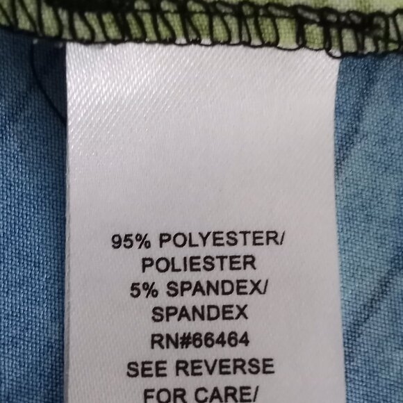 Studio I Black Blue Green Floral Cap Sleeve Midi Sheath Dress - Picture 7 of 7